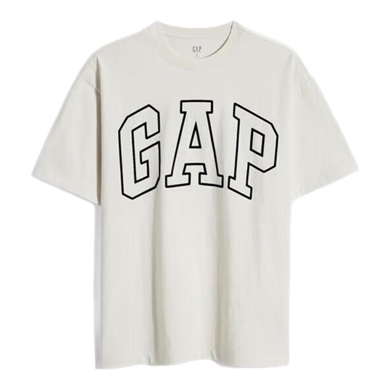plus会员：Gap 2024夏新款撞色logo圆领短袖T恤 3色多码 78.26元