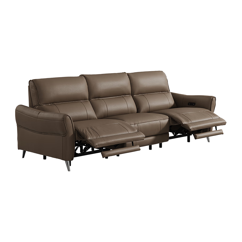 芝华仕 头等舱零靠墙意式轻奢真皮功能沙发客厅芝华士50795升级三灰 三人位