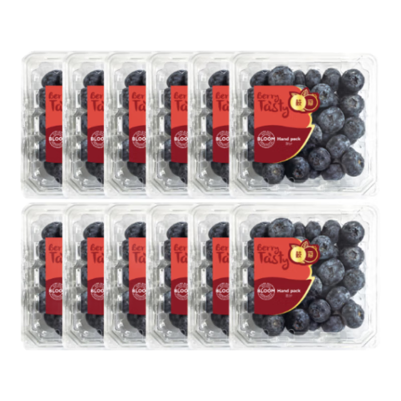 京鲜生 悦美添 真L25花香蓝莓 18mm+ 12盒装 约125g/盒 专利品种 源头直发 88.83元