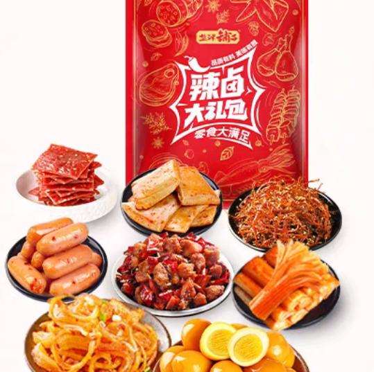 盐津铺子 解馋零食礼包522g 11.9元（需领券）