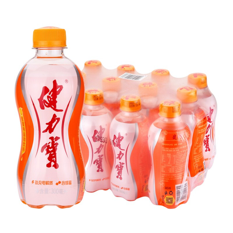 JIANLIBAO 健力宝 电解质运动碳酸饮料 橙蜜味 300ml*12瓶 18.9元（需用券）