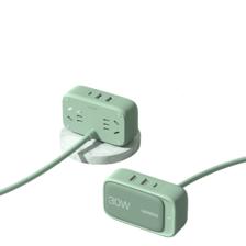 UGREEN 绿联 CD280 手机充电器排插二合一 双USB-A/Type-C/AC插座 30W 绿色 128.36元（
