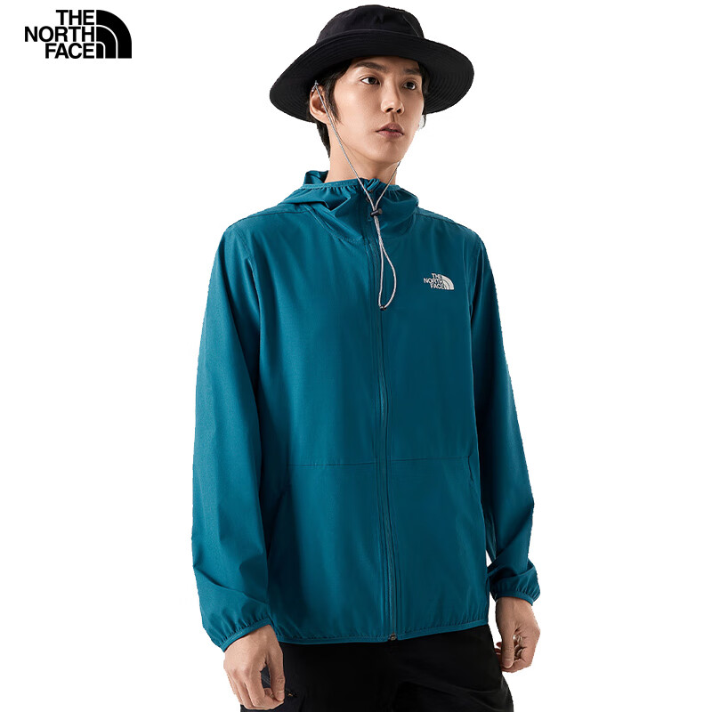 THE NORTH FACE 北面 防晒衣男户外防风防泼夹克7WCY 蓝色/O0X M ￥342