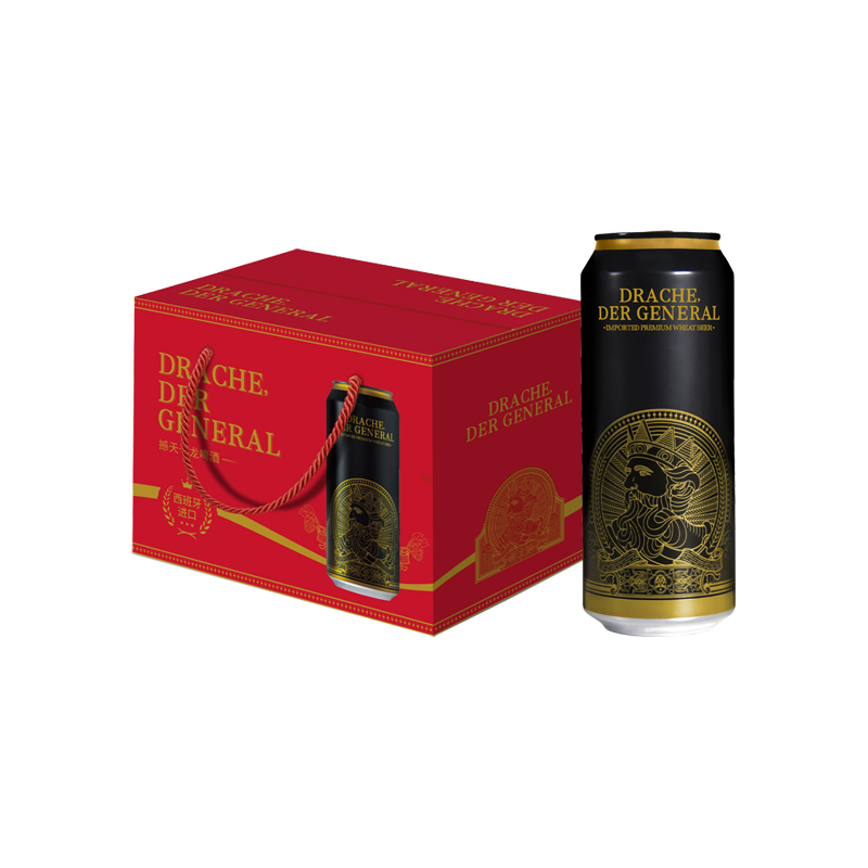 达姆 撼天子龙啤酒 德式小麦白啤 西班牙原罐啤酒 500mL*6罐 23.11元（需用券