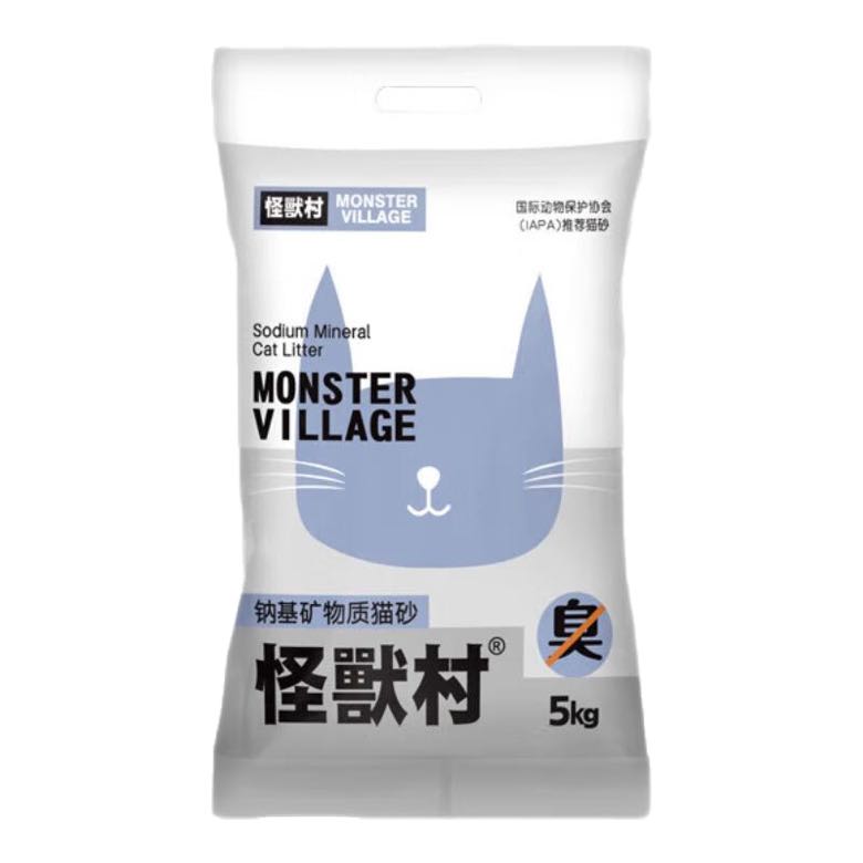 怪兽村 钠基膨润土猫砂5kg 5.81元（需用券）