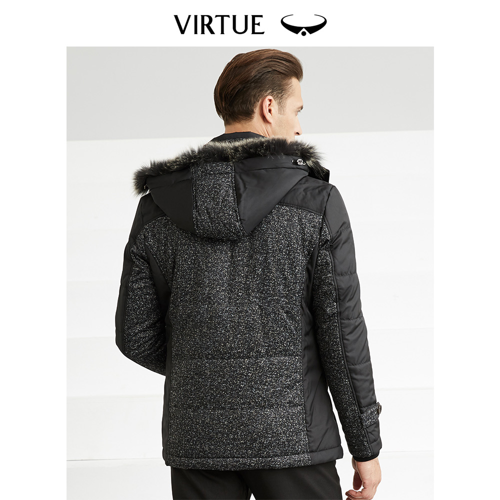 Virtue 富绅 男士中长款保暖棉服外套 四款可选 78元（需用券）