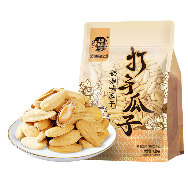 华味亨 奶咖味竹韵花香味脱皮大颗粒葵花籽 13.1元