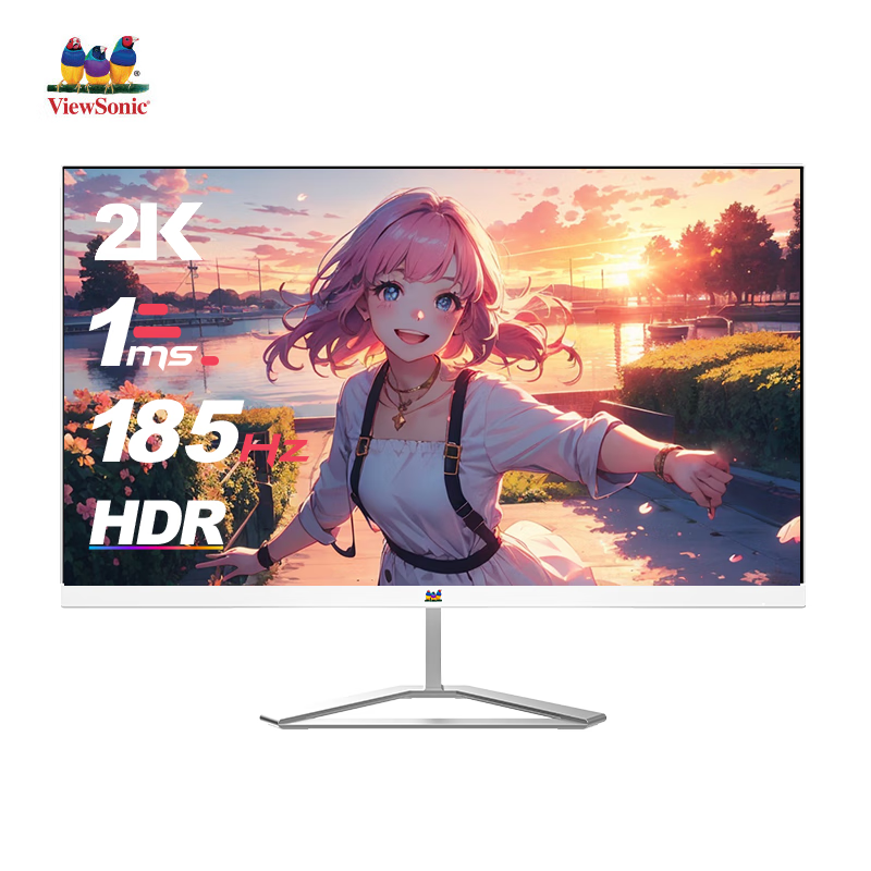 PLUS会员：ViewSonic 优派 VX2779-2K-PR0-W 27英寸IPS显示器（2560*1440、185Hz、1ms） 714.