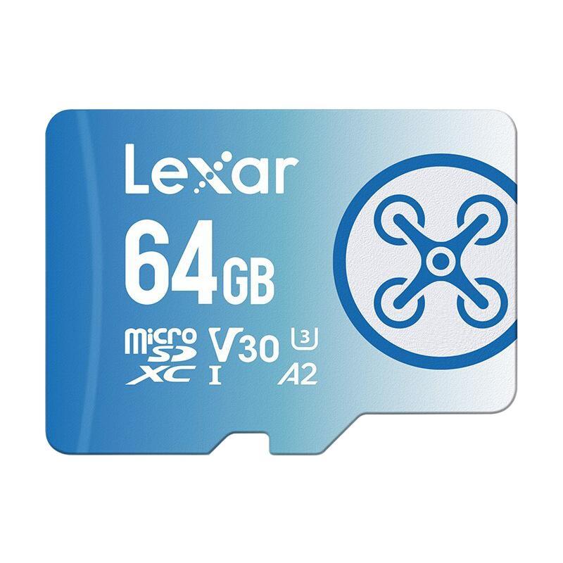 Lexar 雷克沙 FLY系列 LMSFLYX064G Micro-SD存储卡 64GB（USH-I、V30、U3、A2） 49.9元（