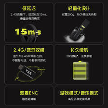 VGN 海妖V1 耳罩式头戴式2.4G蓝牙双模游戏耳机 黑色 99元