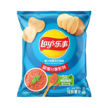 PLUS会员、概率券：乐事（Lay's）薯片 休闲零食 意大利香浓红烩味 135克*4件 1