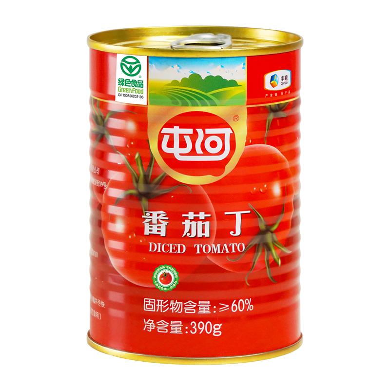 屯河 新疆内蒙番茄丁390g 0添加剂番茄酱西红柿块预制菜罐头 中粮出品 6.9元
