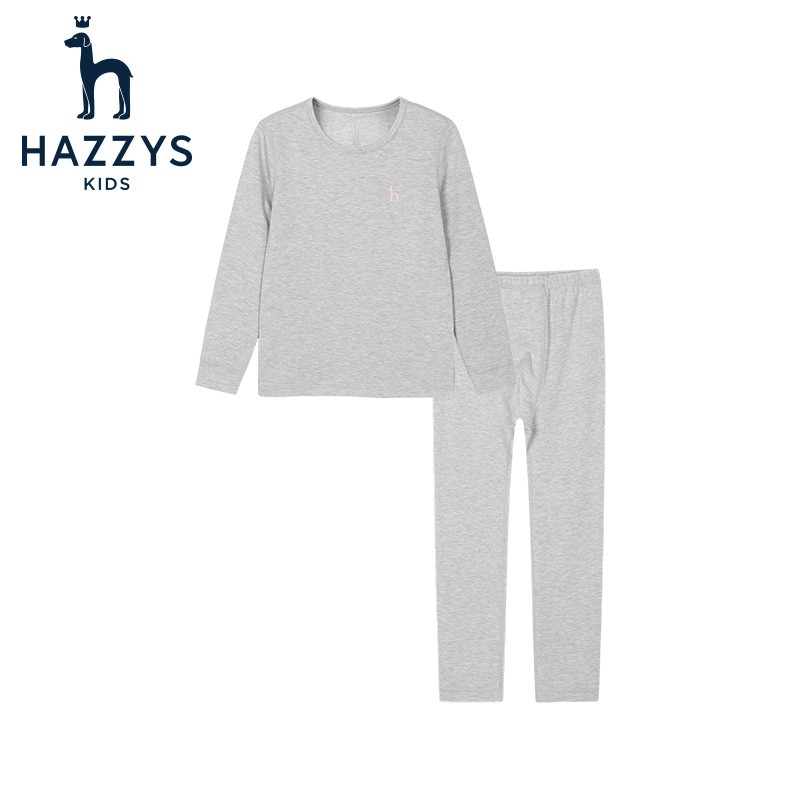 PLUS会员：HAZZYS 哈吉斯 儿童保暖厚秋衣秋裤 花灰 155 119元（需用券）