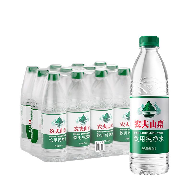 NONGFU SPRING 农夫山泉 新上市饮用纯净水550ml*12瓶 塑膜装 9.9元