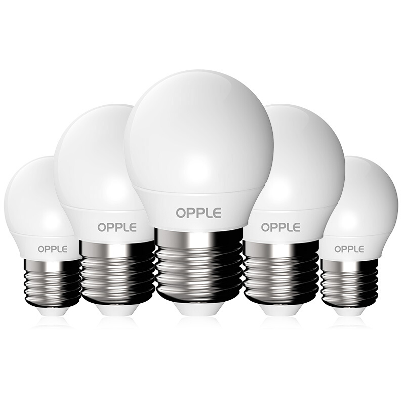 OPPLE 欧普照明 E27螺口灯泡 白光 五只装 18.2元