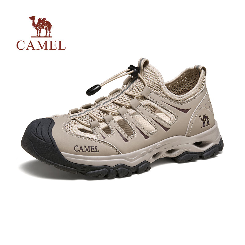 CAMEL 骆驼 免系户外鞋2024时尚溯溪鞋舒适透气男鞋 G14S379017 米色 42 270.41元（