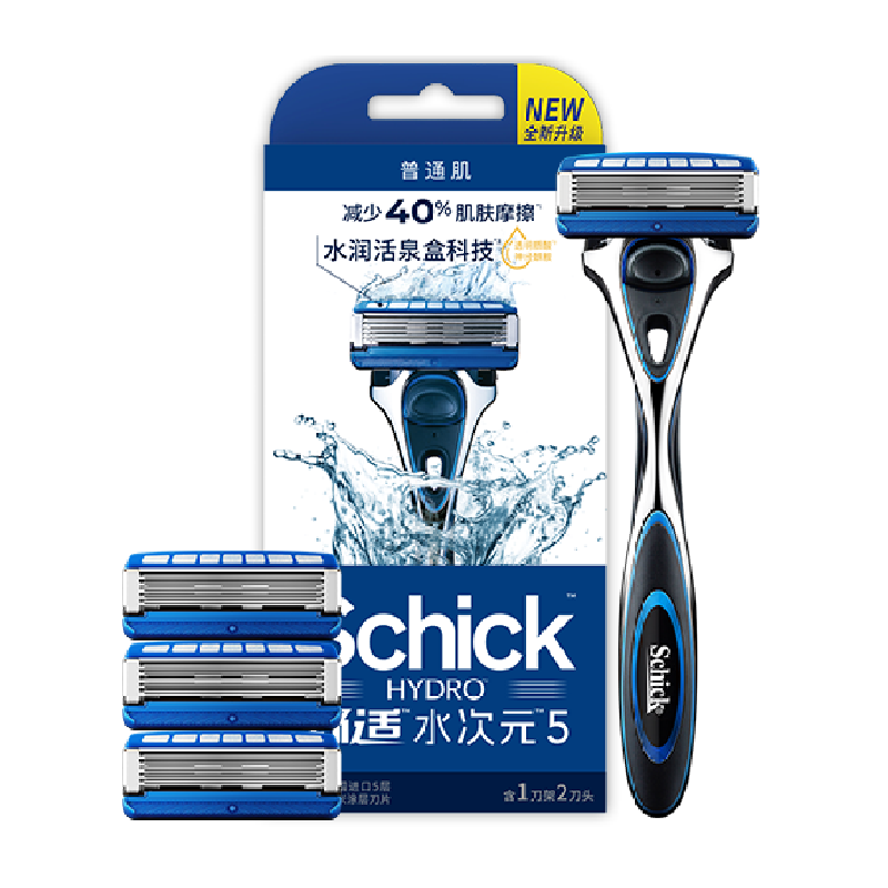 Schick 舒适 水次元5剃须刀 保湿型 1刀架+4刀头