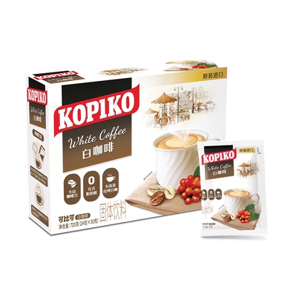 88VIP、需福袋：KOPIKO 可比可 速溶咖啡白咖啡 30g*24包 33元包邮（多重优惠）