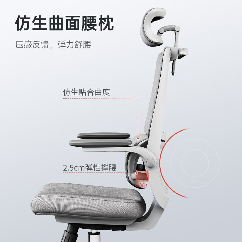 SIHOO 西昊 M59AS 家用电脑椅 双背 M59棉座+3D扶手+头枕 552.41元包邮（双重优惠）