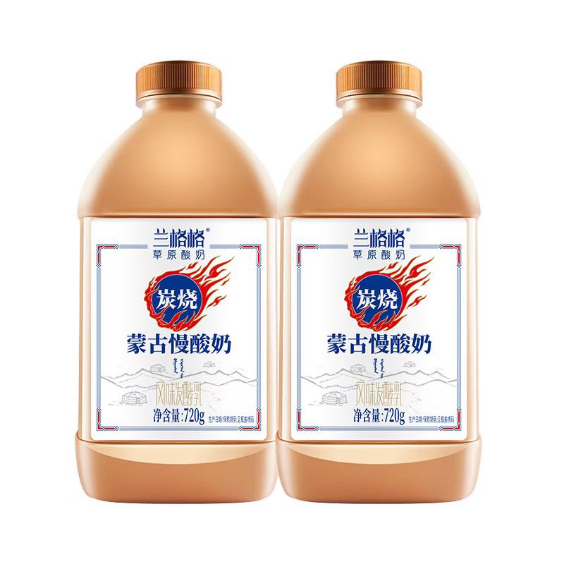兰格格 酸奶 炭烧熟酸奶720g*2瓶