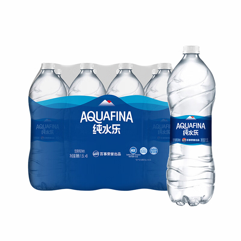 pepsi 百事 AQUAFINA 纯水乐 饮用纯净水 1.5L*8瓶 20.9元