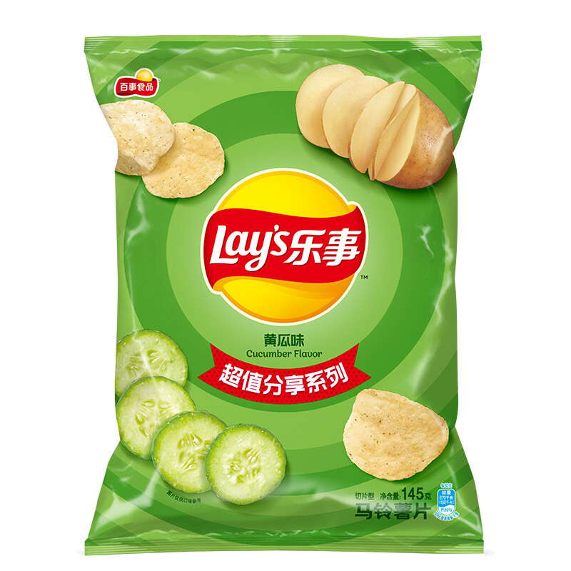 Lay's 乐事 马铃薯片 黄瓜味 135g 4.99元（需买7件，需用券）