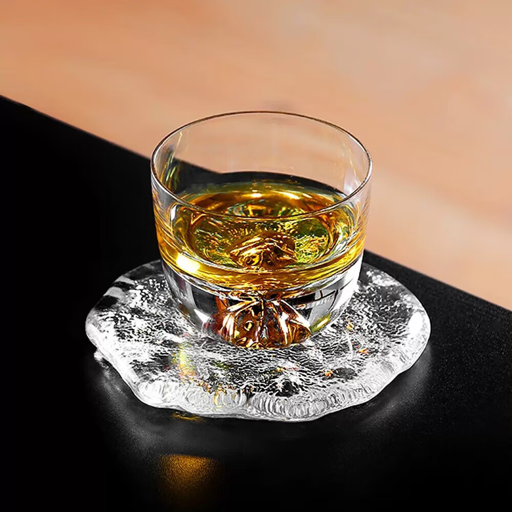 【一杯多用】玻璃杯酒杯茶杯观山杯大气透明品茗杯中式功夫茶杯 观山茶杯