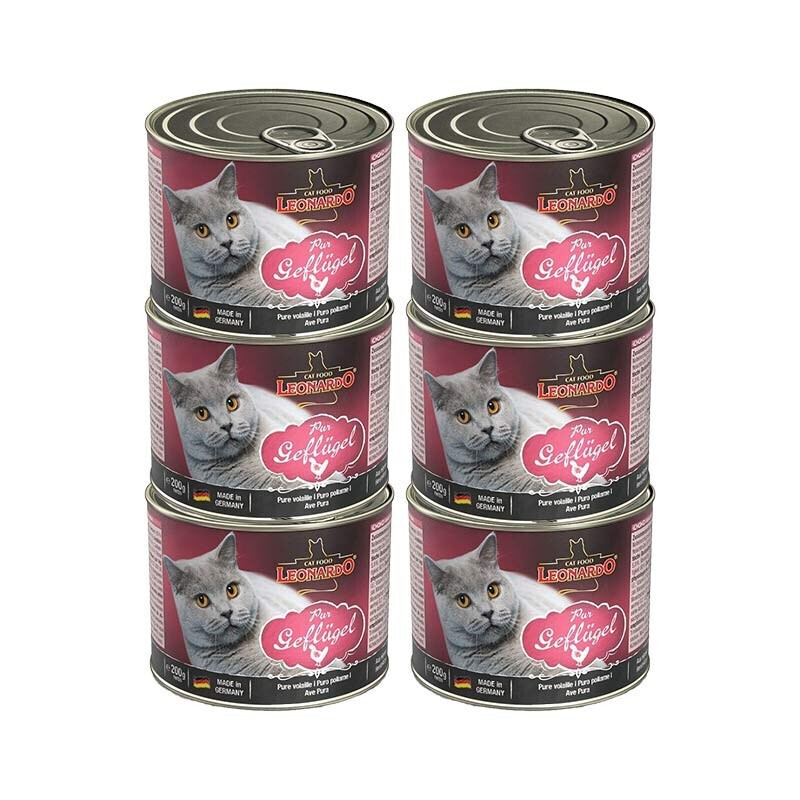 LEONARDO 小李子经典家禽主食猫罐200g*6罐 115元（需用券）