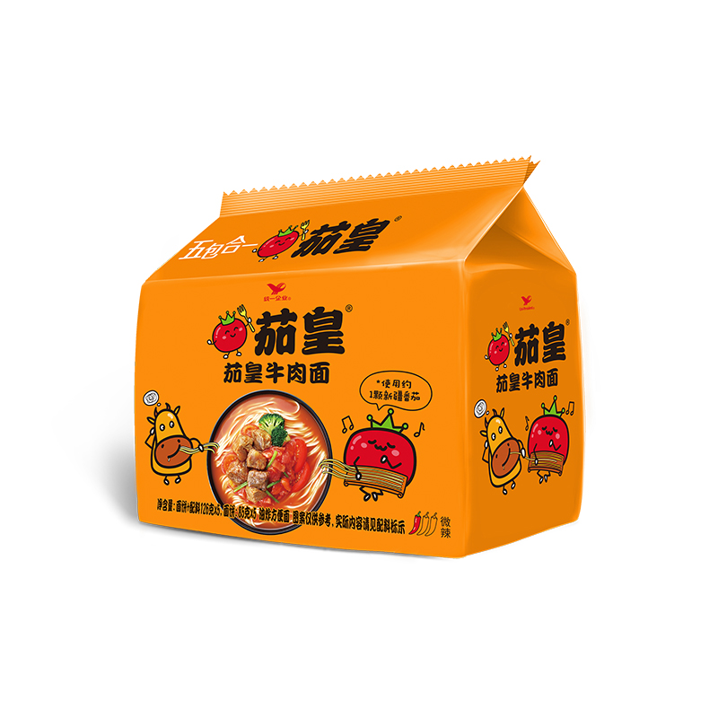 统一 茄皇方便面番茄牛肉面126*5袋 13.5元