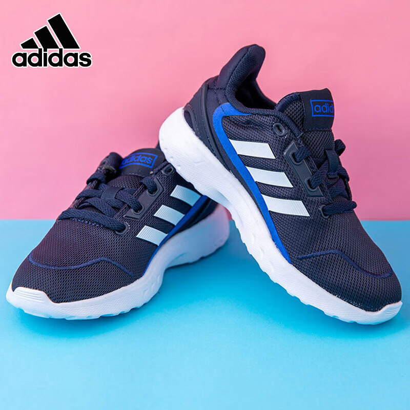 adidas 阿迪达斯 儿童运动鞋跑步鞋青少年休闲鞋 深蓝色 28码 43元