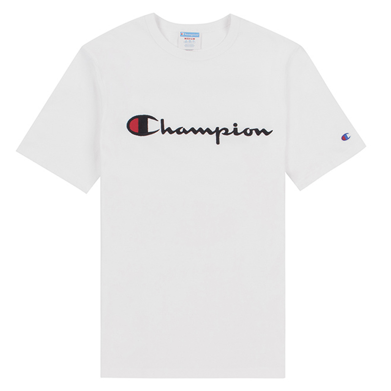 Champion 清仓小码美版短袖T恤男女装经典刺绣LOGO圆领夏装 限XS S码 69.55元
