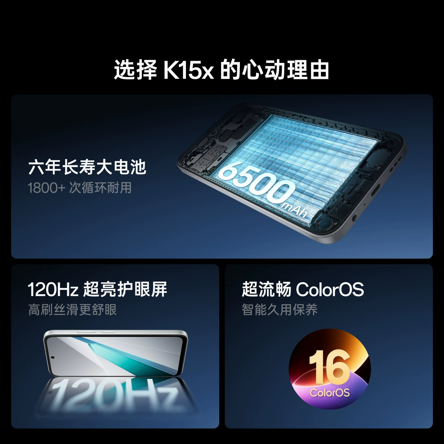 OPPO K15x 六年长寿大电池 5G手机 961.65元 - 86线报