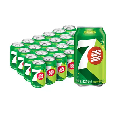 百事可乐 7喜美年达 汽水碳酸饮料 330ml*24瓶 32.6元(需领券)