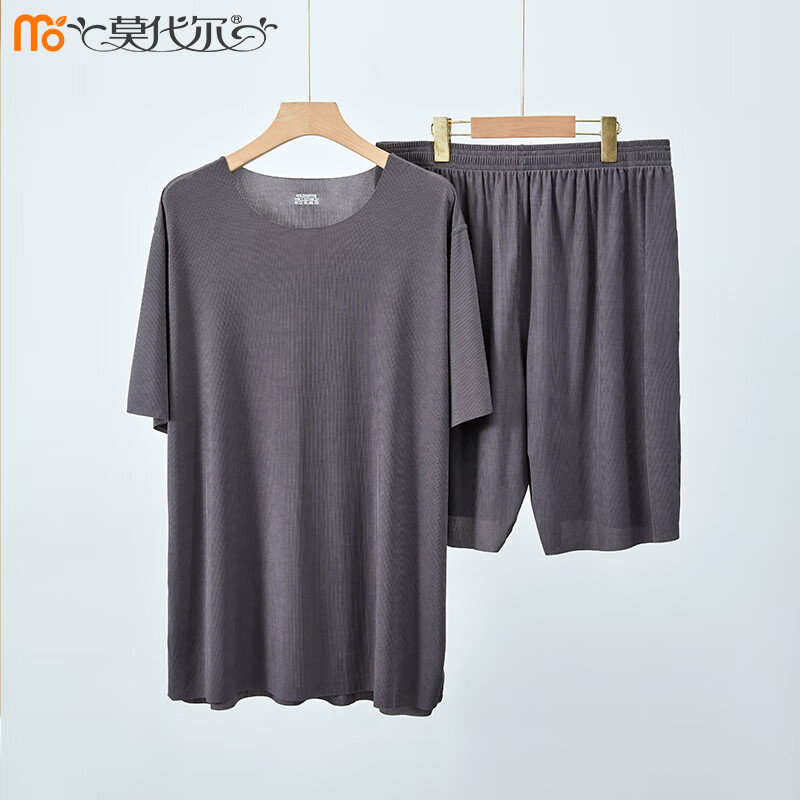 Madallo 莫代尔 夏季情侣款 冰丝圆领家居服睡衣 29.9元(需用券)