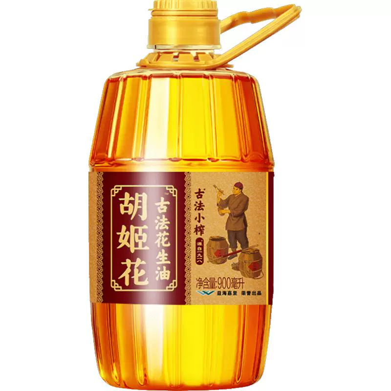 胡姬花 古法小榨花生油 900ml 包装 ￥28.4