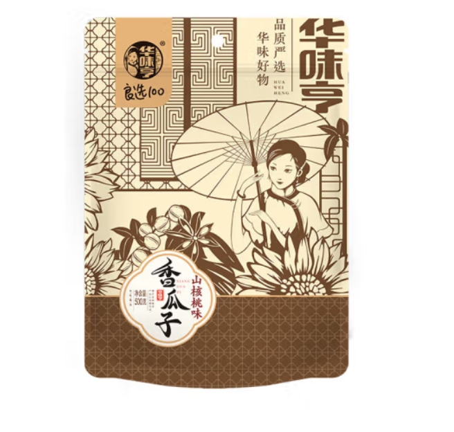 华味亨 五香/山核桃/焦糖味/草本味瓜子 500g ￥6.49