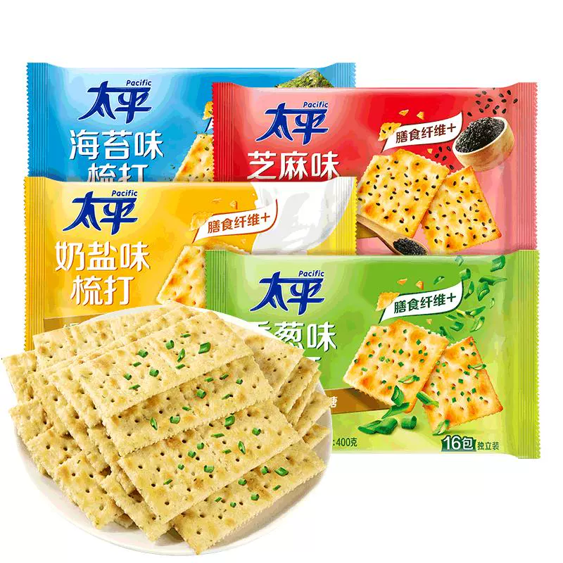 Pacific 太平 苏打饼干 香葱味 400g/袋 16包 ￥8.8