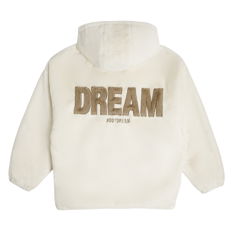 BODYDREAM 加厚毛绒外套男冬季保暖加绒男装夹克宽松连帽情侣上衣 309元（需