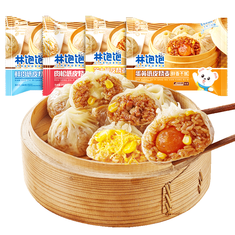 林饱饱 玉米火腿烧麦500g 36.19元（合6.03元/件）