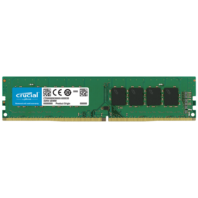 Crucial 英睿达 DDR4 3200MHz 台式机内存 普条 绿色 8GB CT4G4DFS8266 139元