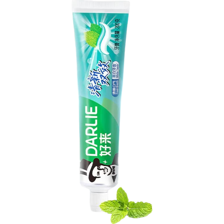 好来（DARLIE）茶倍健百里香龙井牙膏 清新双效薄荷 200g 6.9元