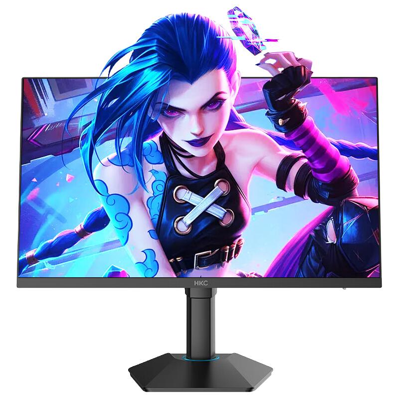 HKC 24.5英寸2K原生275Hz高刷FastIPS快速液晶HDR400无畏契约1ms电竞游戏旋转升降电