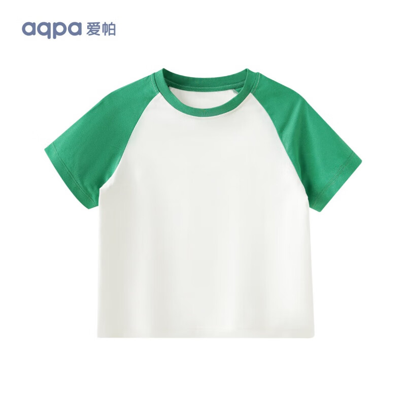 aqpa 儿童撞色速干短袖 UPF50+ 16.11元（需买3件，共65.01元，双重优惠，需凑单