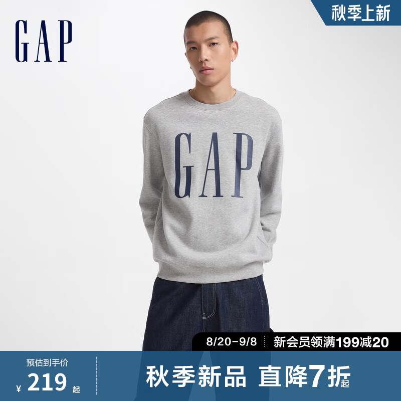 PLUS会员：Gap 盖璞 字母印花大logo抓绒卫衣*1+复古机车夹克*1 208.28元（需用券