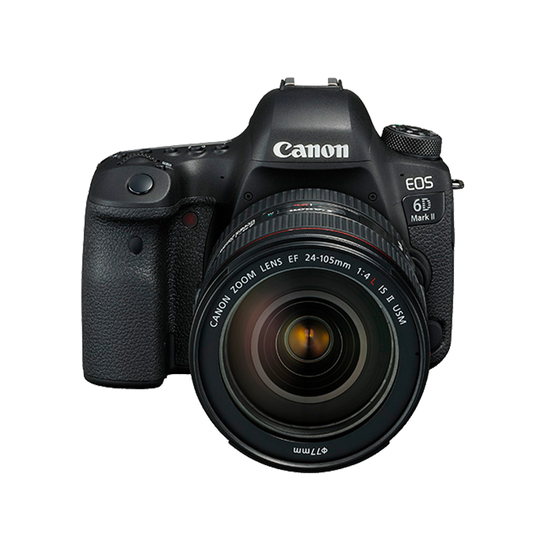 PLUS会员：Canon 佳能 EOS 6D Mark II 6D2全画幅 专业单反相机 L级24-105标准镜头套