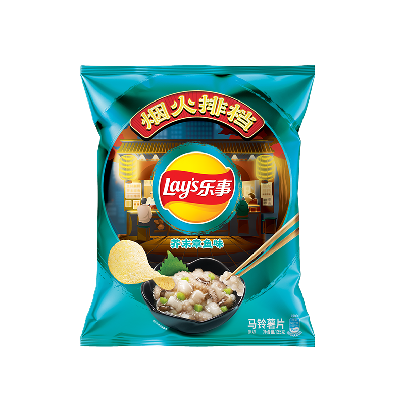 Lay's 乐事 薯片 芥末章鱼味 135克 休闲零食 8.41元（需用券）