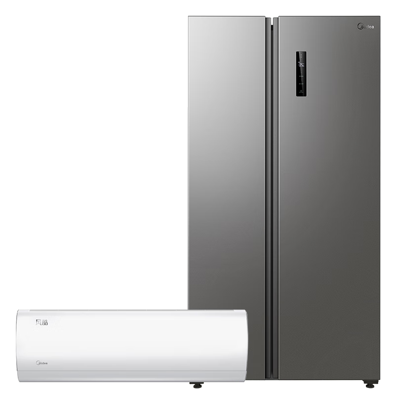 618预售、PLUS会员：Midea 美的 冰空套装 慧鲜系列 607升 对开门冰箱BCD-607WKPZM(E