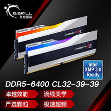 G.SKILL 芝奇 幻锋戟 DDR5 6400MHz RGB 台式机内存 灯条 科技银 32GB 16GBx2 F5-6400J3239G