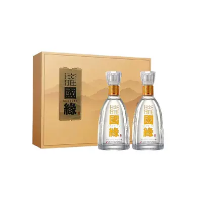 今世缘国缘淡雅礼盒42度500ml*2瓶 190元