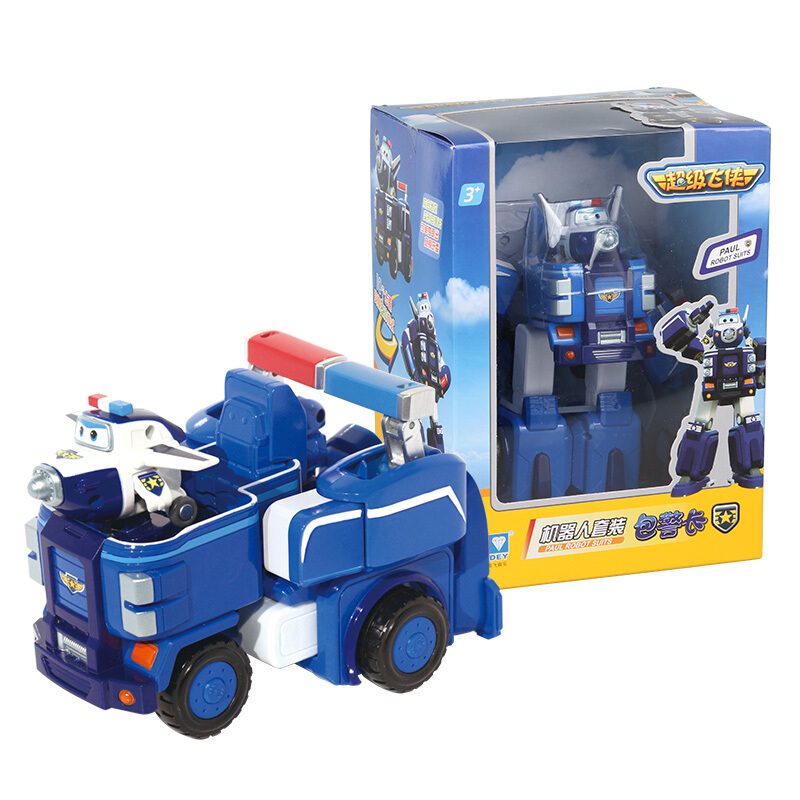 AULDEY 奥迪双钻 超级飞侠载具变形机器人包警长变形消防车儿童玩具新年礼